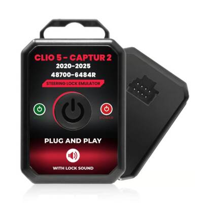 REN Clio 5 & Captur 2 Steering Lock Emulator (2020–2025) – Plug & Play ESL/ELV Simulator with Lock Sound | 48700-6484R Compatible - Ren