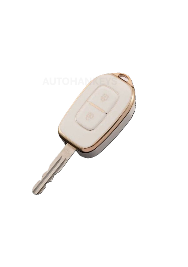 Ren-Dac White Gold Nano Key Protective Case Compatible with Duster, Scenic, Master and Megane 2 Models - 1