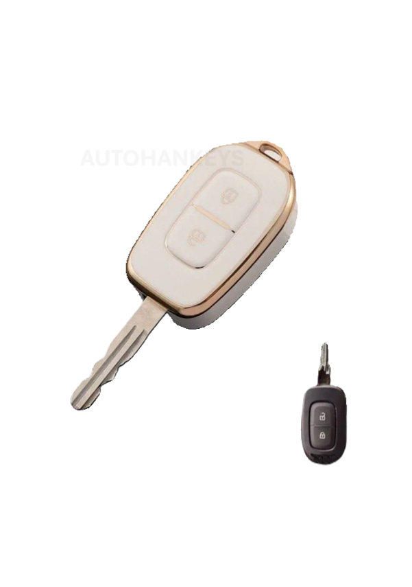 Ren-Dac White Gold Nano Key Protective Case Compatible with Duster, Scenic, Master and Megane 2 Models - 2