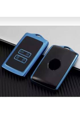 Ren Luxury Black Blue Key Protective Case Compatible with Clio 5, Megane 4, Kadjar and Dac Duster Models - Ren, Dac