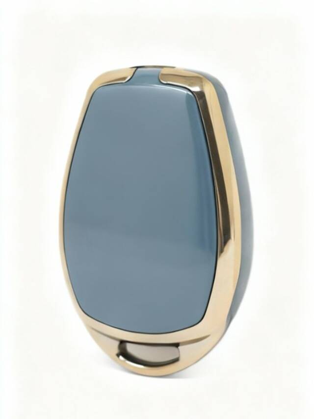 Ren Luxury Gray Gold Nano Protective 3 Button Key Case Compatible with Clio 3 and Dac Duster Models - 3