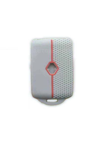 Ren Luxury Key Cover, Honeycomb Design, Gray Red, Compatible with Clio 5, Megane 4, Captur, Koleos, Kadjar Models - 2