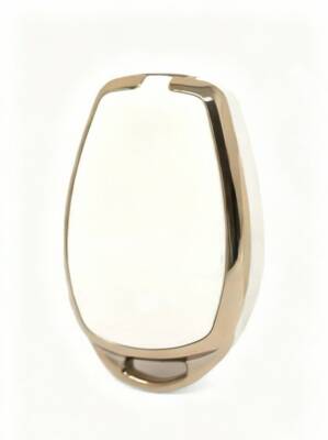 Ren Luxury White Gold Nano 3 Button Key Protective Case Compatible with Clio 3 and Dac Duster Models - 3