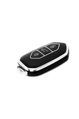 Togg Smart Key Cover 3 Buttons Nano Protection Black Silver Compatible with T10X - 2