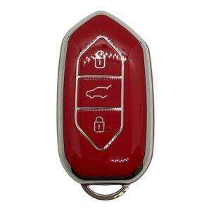 Togg Smart Key Cover 3 Buttons Nano Protection Red Silver Compatible with T10X - 1