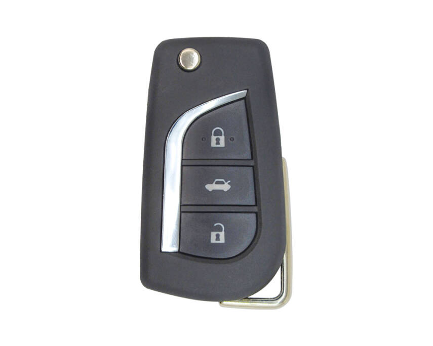 Toyota Corolla Flip 3 Buttons Remote Case Key Shell - 1