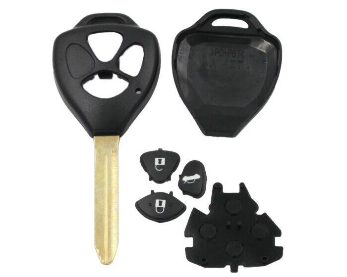 Toyota Prado Warda 3 Buttons Remote Case Key Shell TOY47 - 3