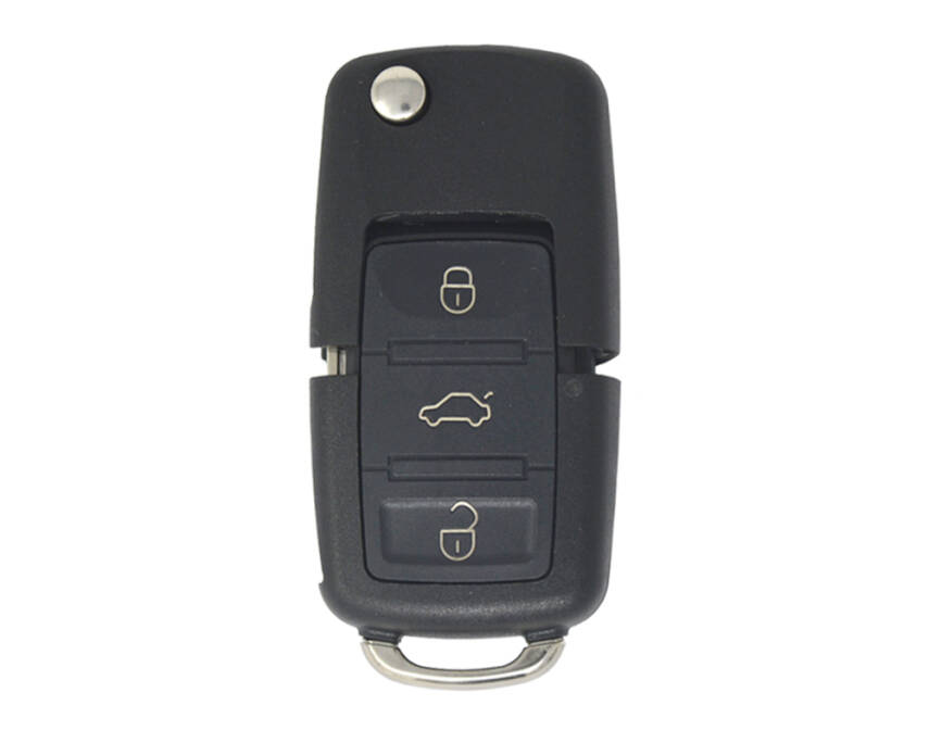Volkswagen 3 Buttons Remote Case Key Shell with Battery Holder - 1
