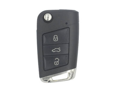 Volkswagen Flip 3 Buttons Remote Case Key Shell HU66 - Volkswagen