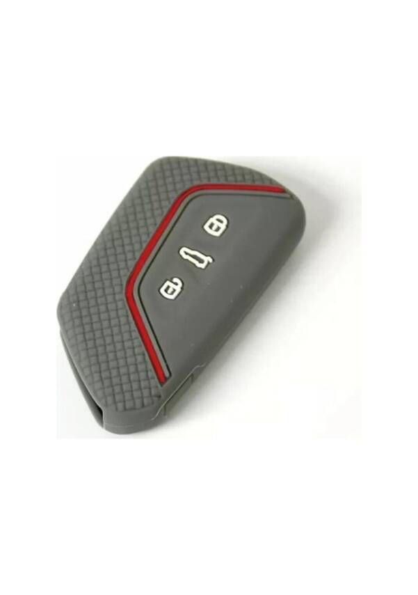 Volkswagen Premium Silicone Key Cover Gray Compatible with Golf 8, Leon - 1