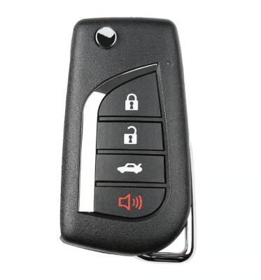 Xhorse Universal Wired Flip Remote Key – 4 Buttons – Toyota Type XKTO10EN - Toyota