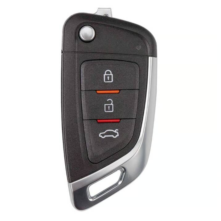Xhorse VVDI Wired Flip Remote Key – BMW Style – 3 Buttons – Chip Holder Version – XKKF05EN (2nd Generation) - 1
